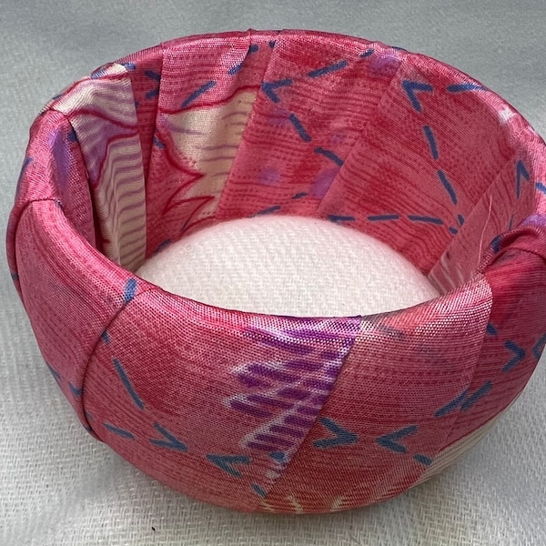 Boho Chunky Fabric Wrapped Wood Bangles, Bohemian Sari Silk Bracelet, Silk Bangle, Silk Wrapped Bracelet, Bangle, Boho, Silk Wrap, Upcycled