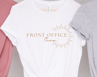 Front Office Crew SVG PNG Schulpersonal für süße TShirts, Tassen, etc. Dünne minimalistische Sonne, Boho Design
