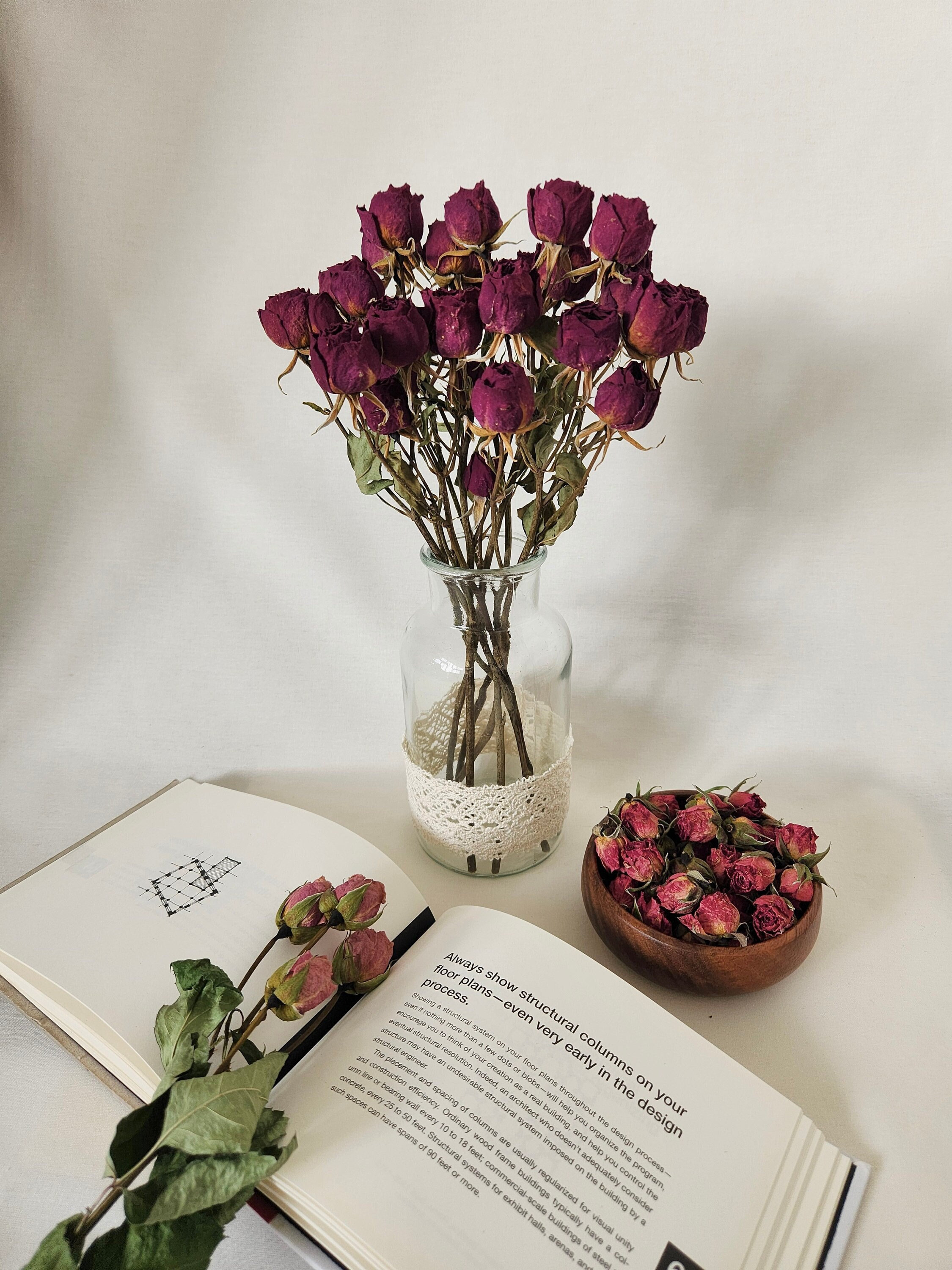 Dried Spray Rose Bunch, Natural Colors, Dried Flowers for Crafting ...