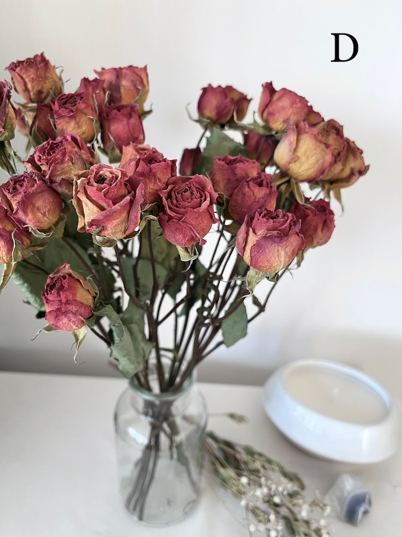 Dried Spray Rose Bunch Natural Colors Dried Rose Bouquet - Etsy