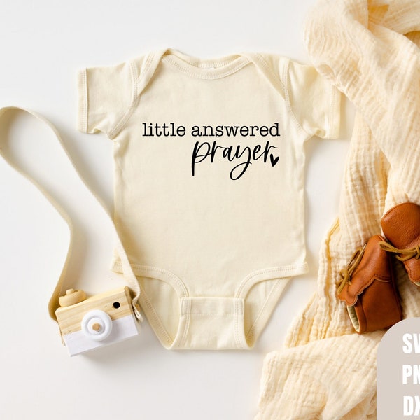SVG Files - Little Answered Prayer - IVF SVG - Newborn svg - Baby Shower Gift - Expecting Mom Gift