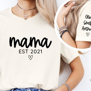 Personalizado - Mama Est SVG - Eu visto meu coração na manga - Presente faça você mesmo - Presente para novas mães