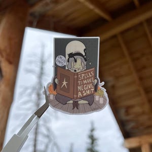 No Spells To Make Me Give a Shit Sticker | Illustrated Vinyl Sticker | Funny Sticker | Spooky Season Sticker | Sticker for laptop and phone