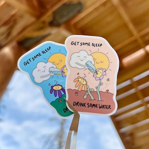 Cute Self Care Sticker | Self care quote | inspirational sticker | Health and hydrate | encouraging decals | Happy Vinyl Sticker