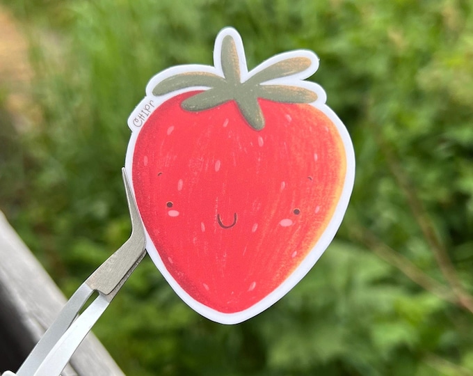 Strawberry Cuties - Animals - Kawaii - Stickers - Laptop Decal- Sticker ...