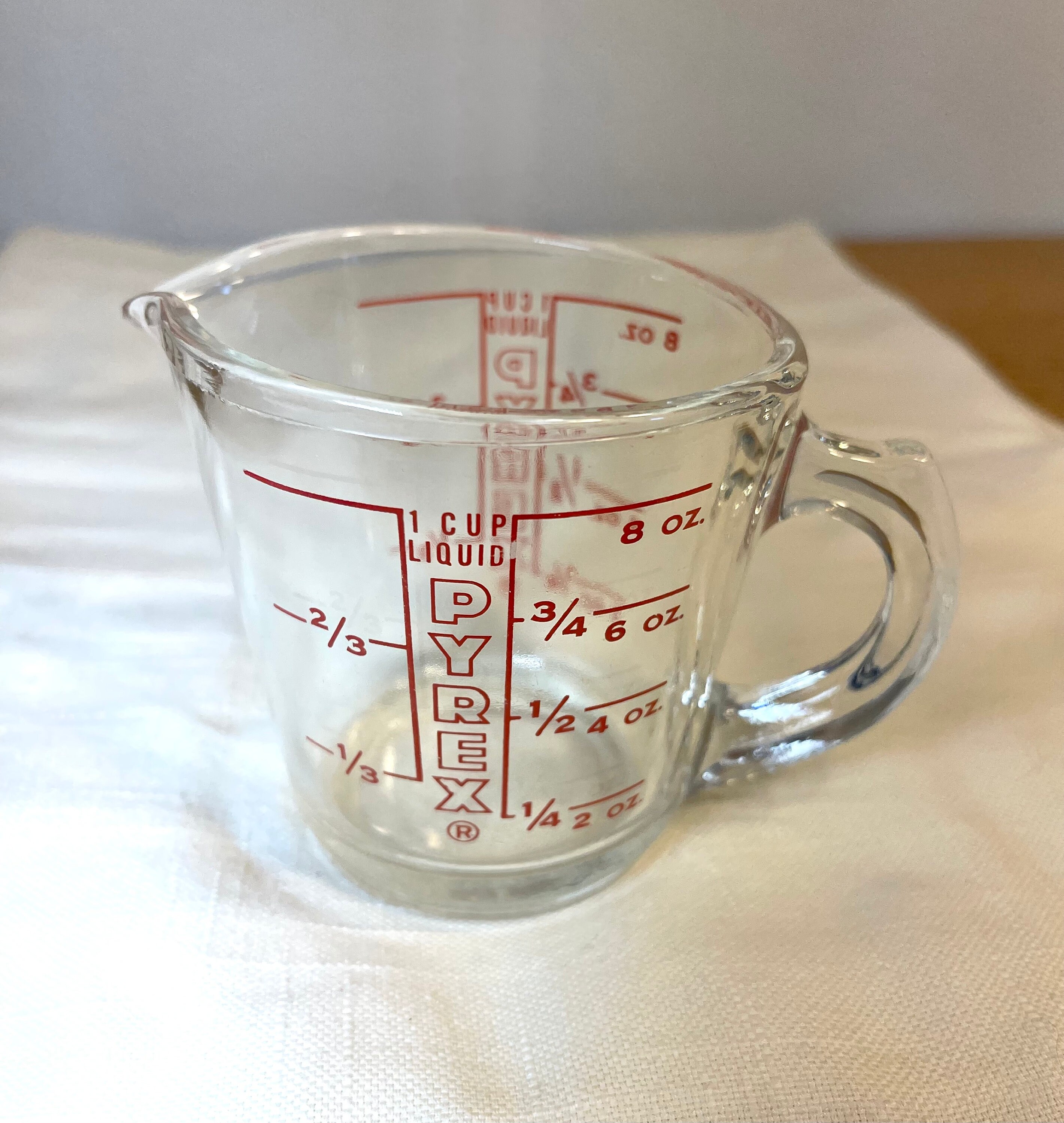 Vintage Red Pyrex 1 Cup Measuring Cup / Pyrex 508 1 Cup 8oz 250ml