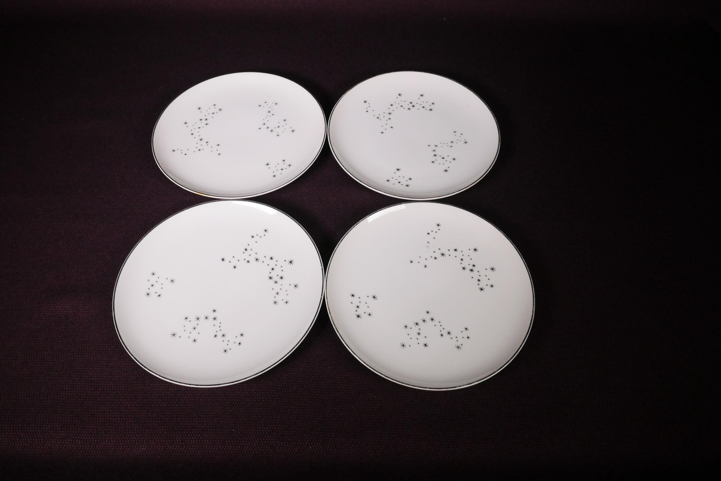 Set of 4 Vintage Fukagawa ARITA Star Dust #724 Salad Plates | Mid