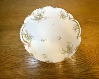 Vintage 1930&#39;s Schleiger 150  Theo HAVILAND 12.75” Round platter In Excellent Condition, Limoges France
