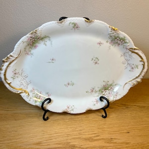 Vintage 1930&#39;s Theo HAVILAND 18.75” oval platter Schleiger 837h In Excellent Condition, Limoges France