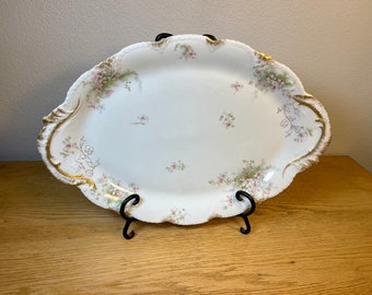 Vintage 1930&#39;s Theo HAVILAND 18.75” oval platter Schleiger 837h In Excellent Condition, Limoges France