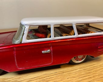 ブリキの自動車 フリクション1950年代 ヴィンテージ リードワークス ブリキ製フリクションおもちゃの車