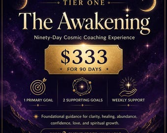 The Awakening — 90-Day Planetary Current Transformation Package | Cosmic Guidance | Goal Alignment | Spiritual Coaching