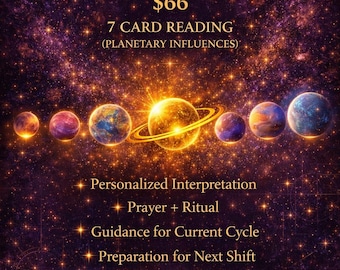 Planetary Blueprint Reading | 7 Card Tarot, Astrology Guidance (Email Delivery)