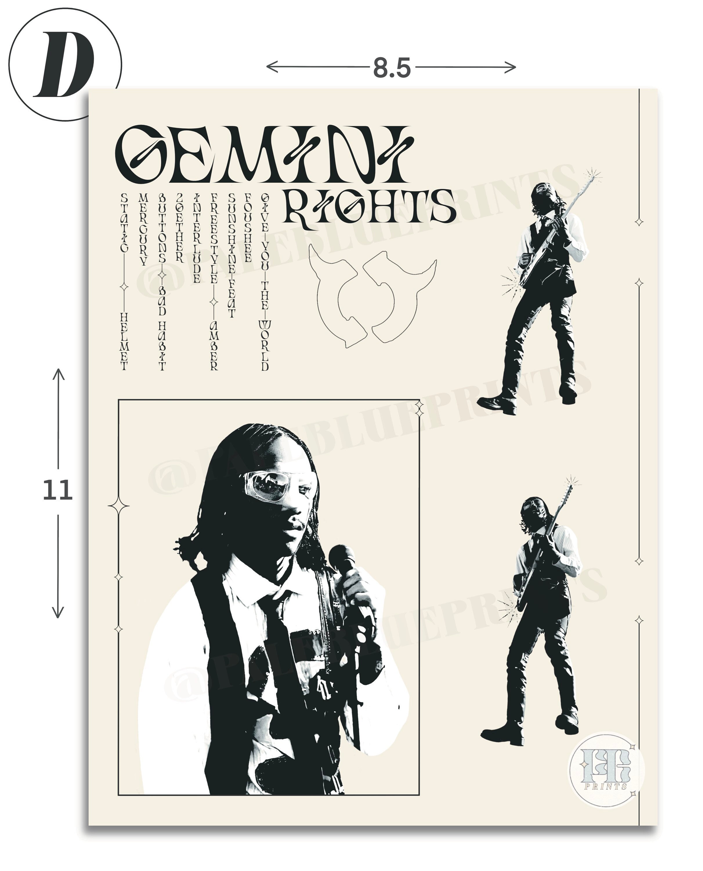 Steve Lacy, Gemini Rights poster print set