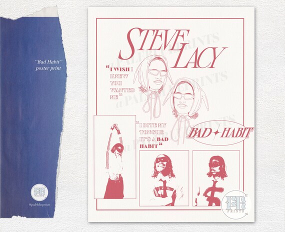 Bad Habit Retro Inspired Poster Print Etsy