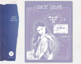 Gracie Abrams retro style poster print - Etsy 日本