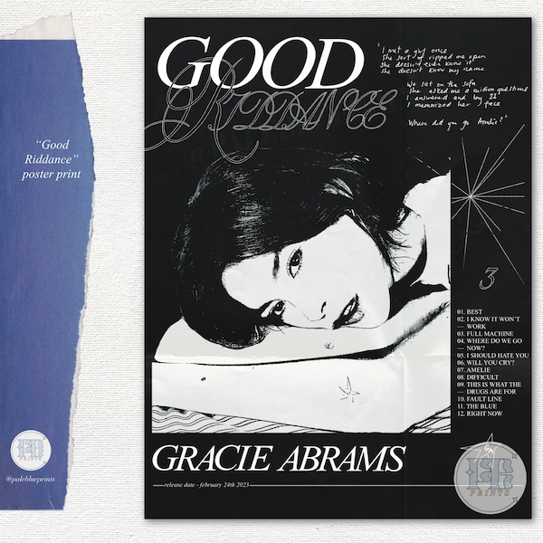 Impression d'affiche de style rétro Gracie Abrams Good Riddance