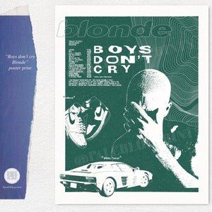 Blonde “boys don’t cry” retro style poster print