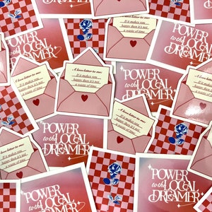 cute pink sticker set (includes 3 stickers)
