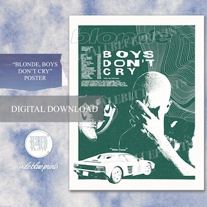 Blonde “boys don’t cry” digital poster, digital download