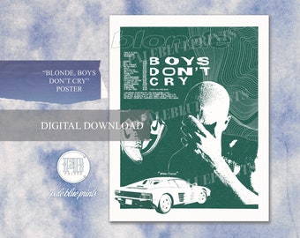 Blonde “boys don’t cry” digital poster, digital download