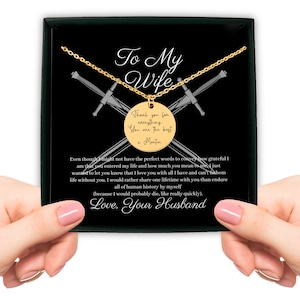 Una vida contigo/para esposa, amor, marido, collar con mensaje personalizado, tarjeta de mensaje, regalo para aniversario, vacaciones, ocasión especial