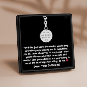 Be Safe and Don't Do Stupid Sh*t Coin-sleutelhanger - cadeau vriendje, 1e verjaardag, een jaar datingcadeau, Drive Safe-sleutelhanger, Valentijnsdag