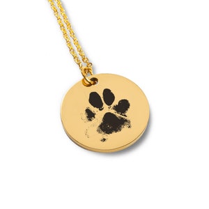 Collier de bijoux personnalisé avec empreintes de pattes, boîte-cadeau pour les propriétaires d'animaux de compagnie et les amoureux des animaux de compagnie
