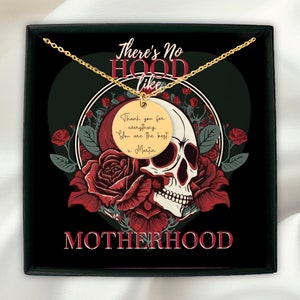 No hay capucha como la maternidad / para mamá mensaje personalizado moneda collar mensaje tarjeta regalo