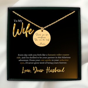 Ser tuyo para siempre / Mensaje personalizado Collar de monedas Tarjeta de mensaje Regalo