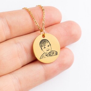 Coffret cadeau personnalisé pour portrait de bébé avec collier et carte de message | Cadeau pour les nouveaux parents Cadeau baby shower