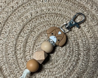 Dog Beaded Keychain