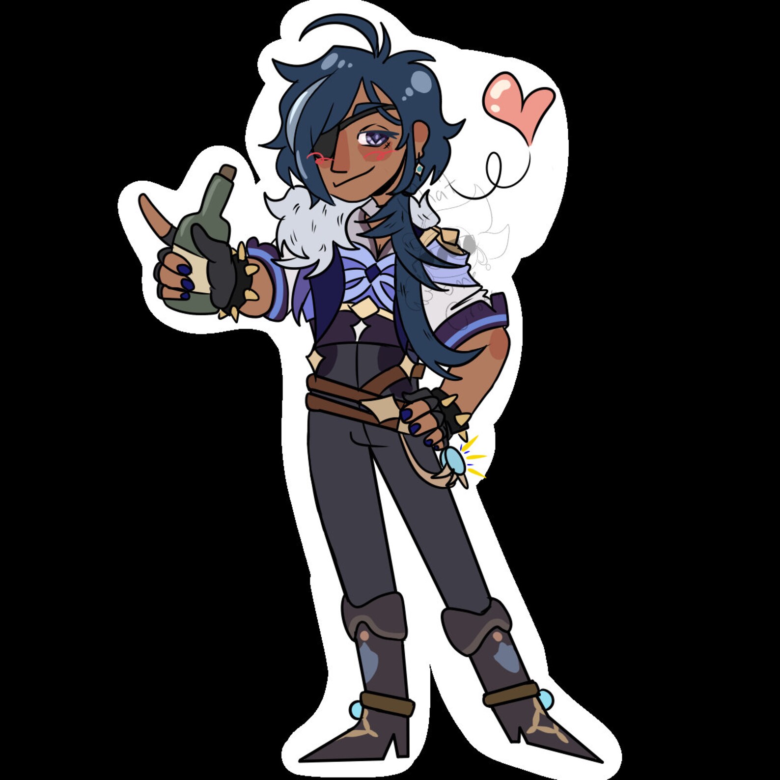 PREORDER Wine Aunt Kaeya Sticker Genshin Impact Etsy Canada