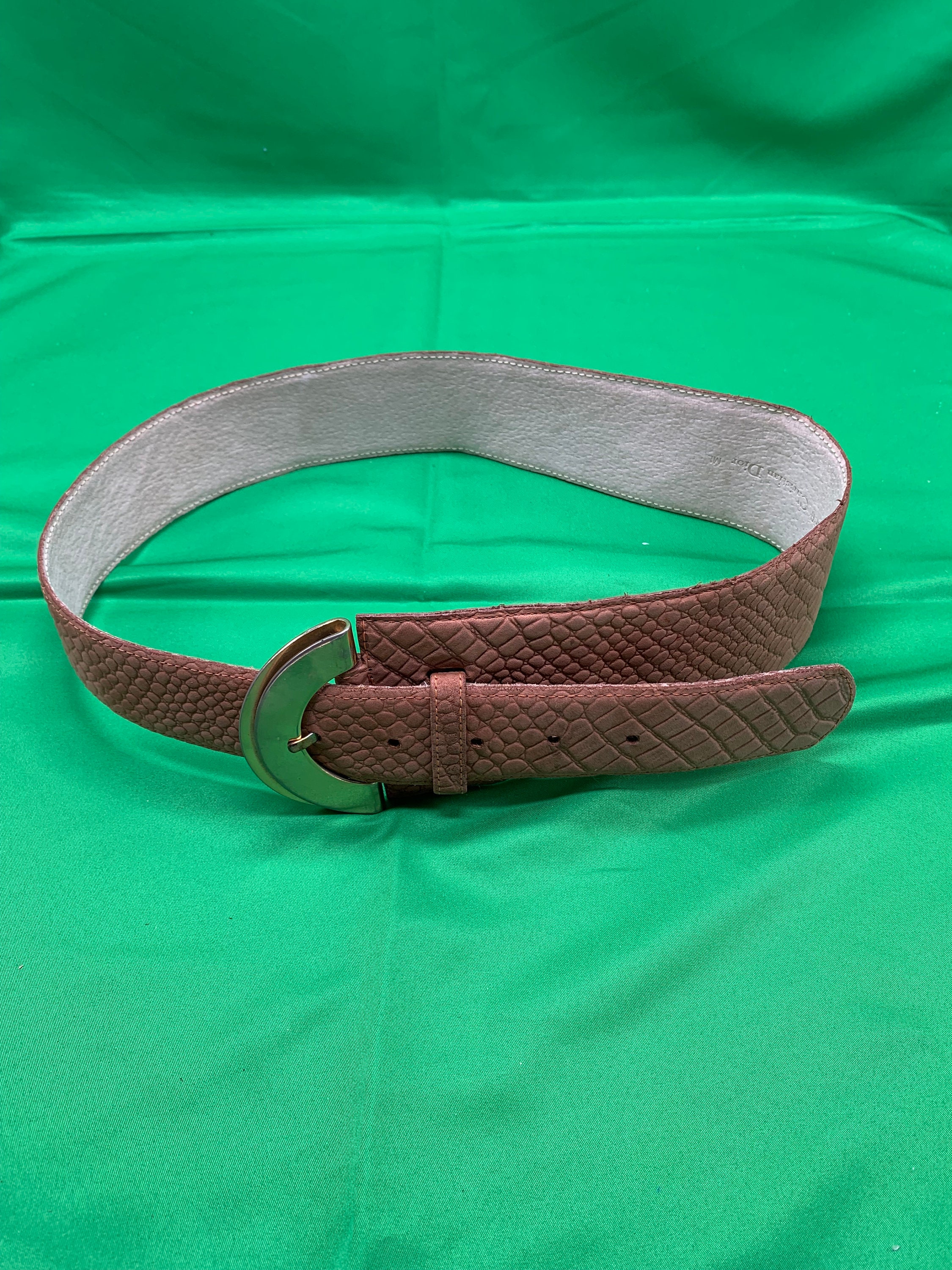 Can’t Dior suede & leather belt. A Light Tan, Suede Belt by Christian Dior. - Etsy main image 3
