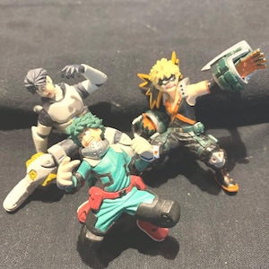 The Bandai, “My Hero Academia “, trio of action figures.