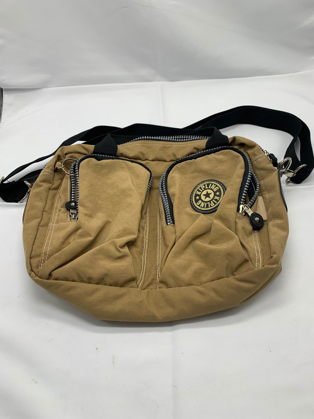 A Kipling Two Handled Bag With Strap in Khaki. Etsy