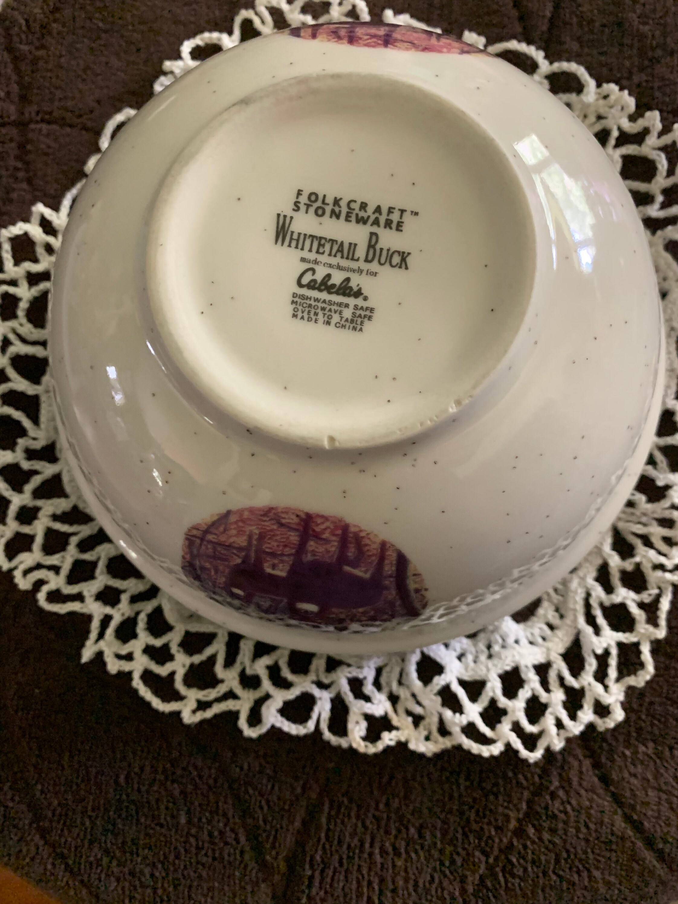 Cabelas whitetail Buck 6 Bowl From folkcraft Etsy