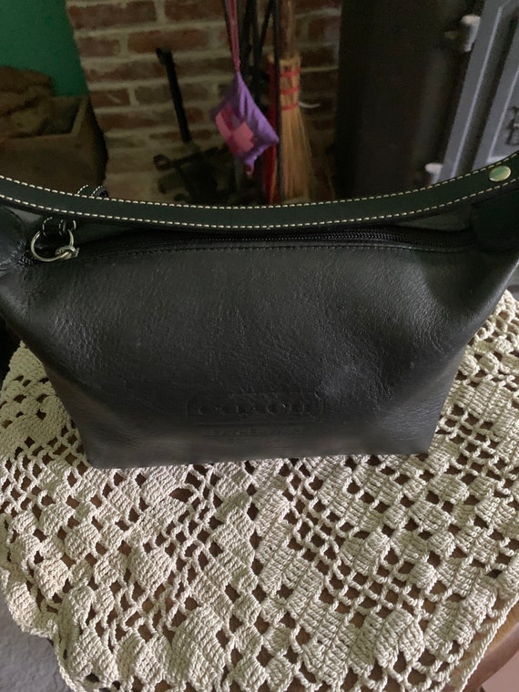Black Faux Leather Handbag With Strap. Says Coach Leatherware - Etsy Black Faux Leather Handbag With Strap. Says Coach Leatherware - Etsy