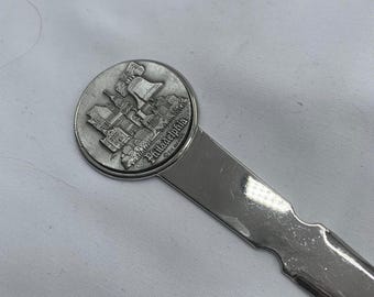 A vintage letter opener of famous Philadelphia sites.