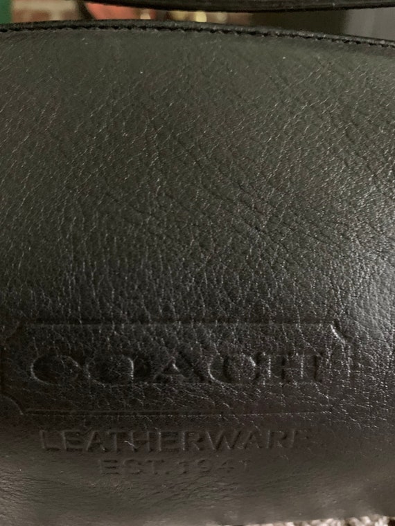 Black Faux Leather Handbag With Strap. Says Coach Leatherware - Etsy Black Faux Leather Handbag With Strap. Says Coach Leatherware - Etsy