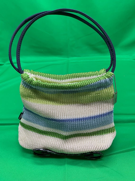 the SAK hand bag in a crochet stripe.