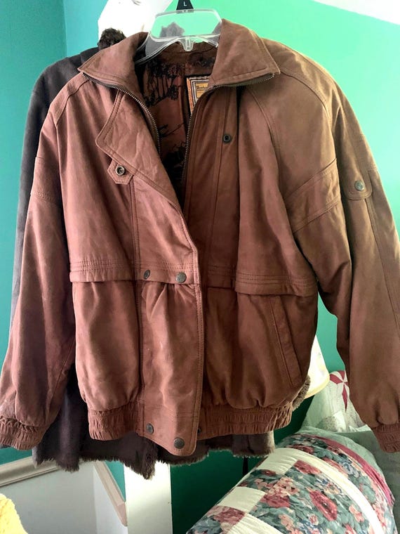 80s short leather jacket - Gem