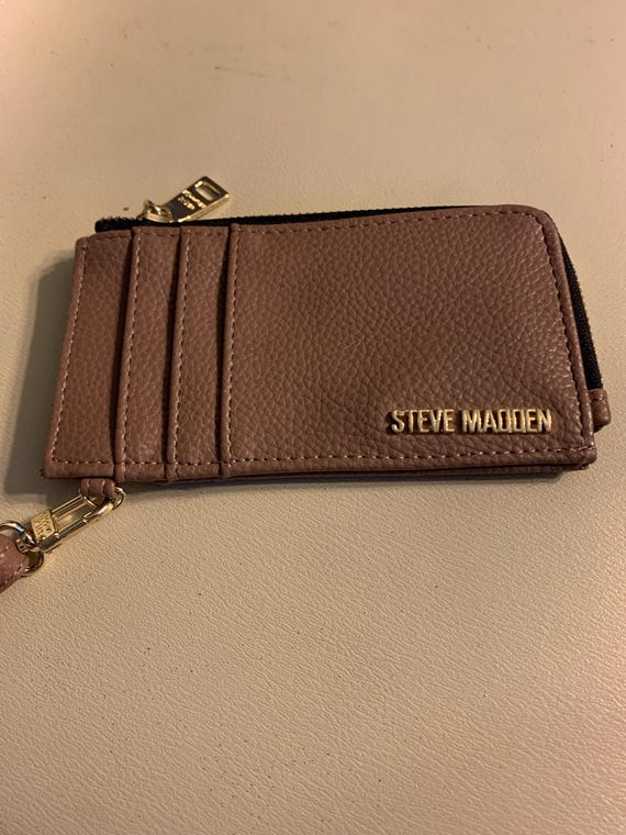 Steve Madden card and wallet wristlet in a dark t… - image 1
