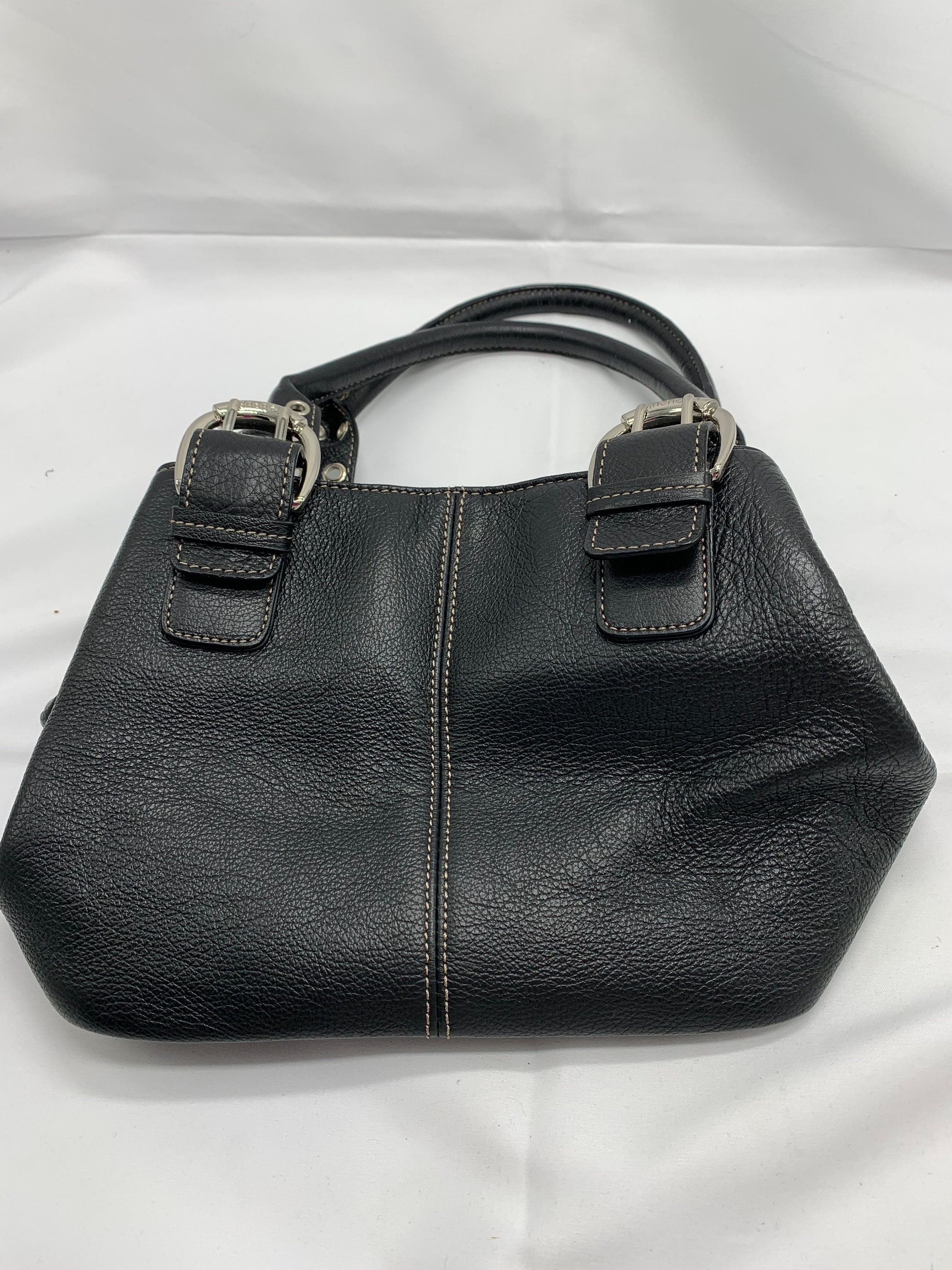 Small Black Leather Tignanello Handbag - Clearance Sale