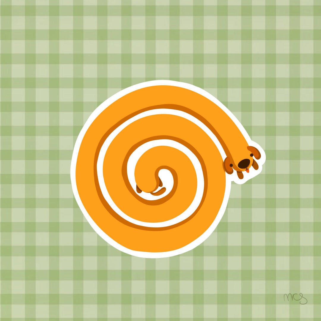 Yellow Loopy Dachshund Vinny Sticker - Etsy