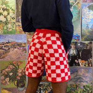 Checkered Crochet Shorts W/ Pockets PATTERN - Etsy
