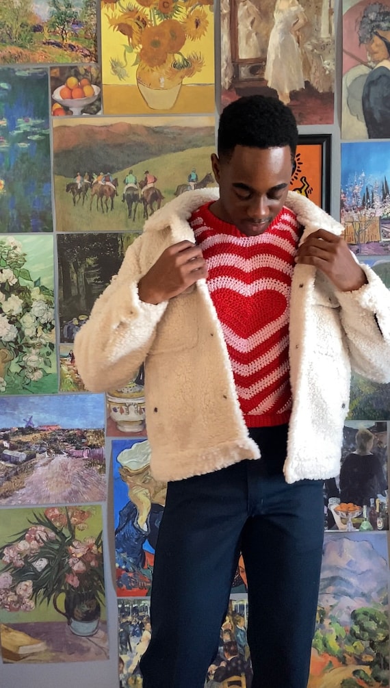 [GRAVER]★24FW★韓国人気★BEAR RED HEART KNIT VEST valentines-day-sweater-vest-v0