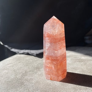 High Quality Fire Quartz Tower Very Flashy measures 3.37” tall