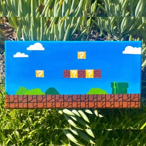 Original Hand Painted Super Mario Bros. Acrylic Canvas Painting/Wall Art/Home Decor/Decoration/Gift - Kawaii Nintendo Fanart