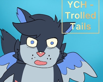 Trolled Tails YCH Sonic Digital Art Meme per personaggio OC/DND/VTuber/Fursona/Furry/Anthro/Feral/Hybrid/Pony/Sona Art Commission